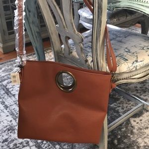 Brown large crossbody purse